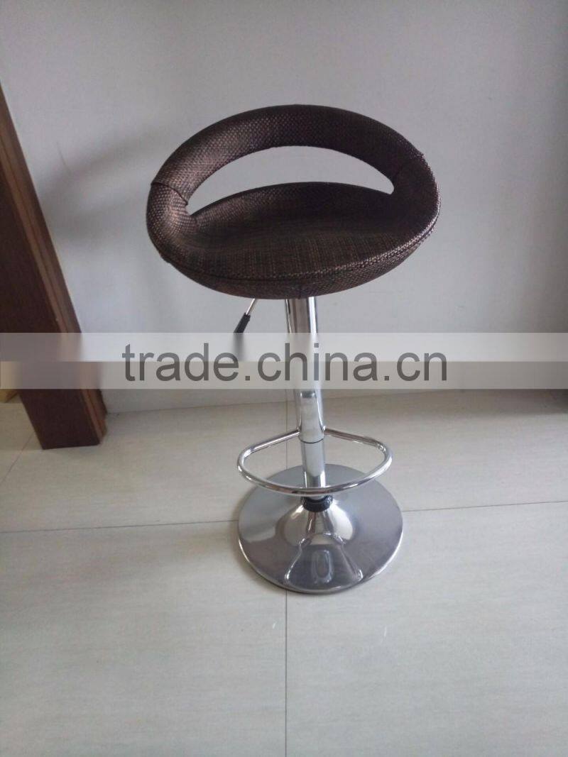 Hand-made wicker Plastic metal Bar Stool high chair