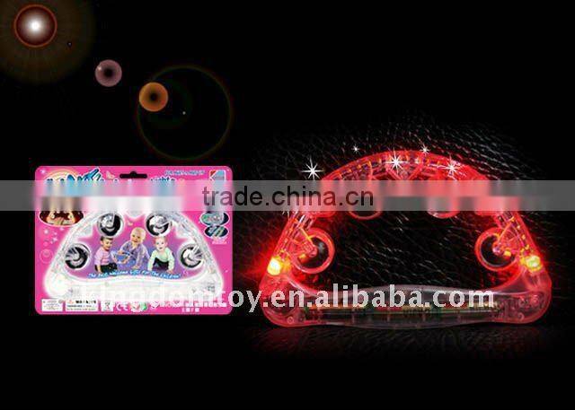 transparent baby bell rattle with light music