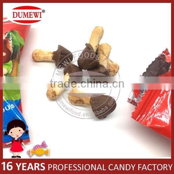 Mushroom Shape Chocolate Coated Biscuits