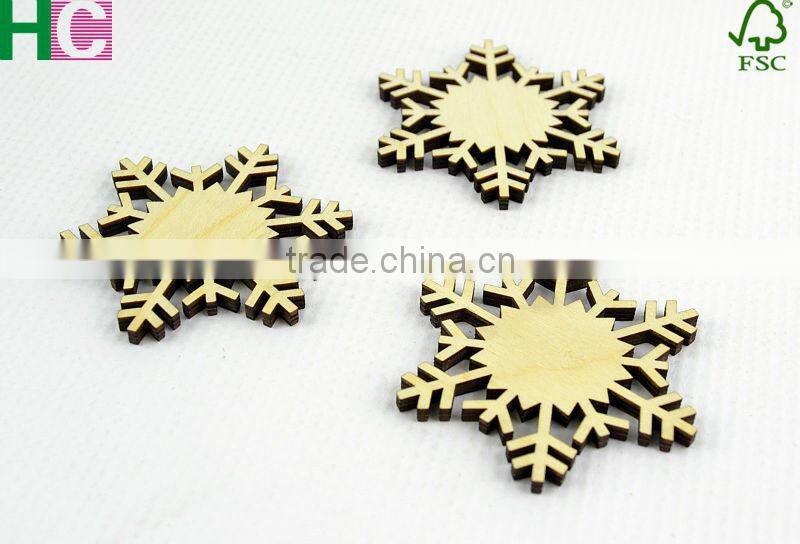 wood snow slices for Christmas tree decoration
