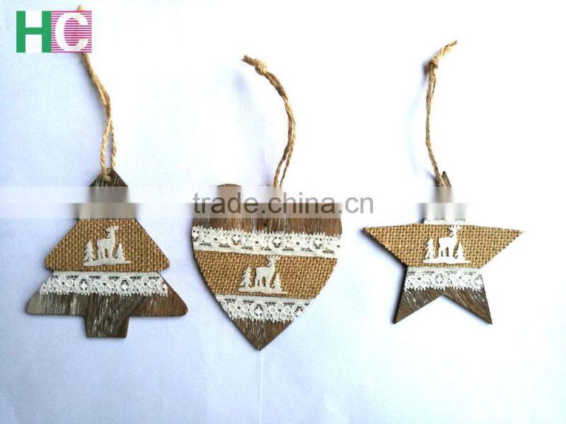 Custom shape wooden christmas hanging crafts