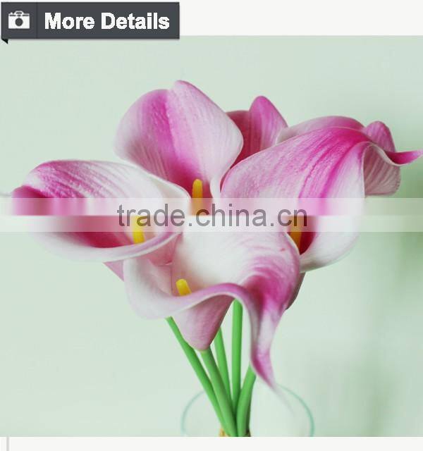 Hot sale real touch ribbon flower calla lily
