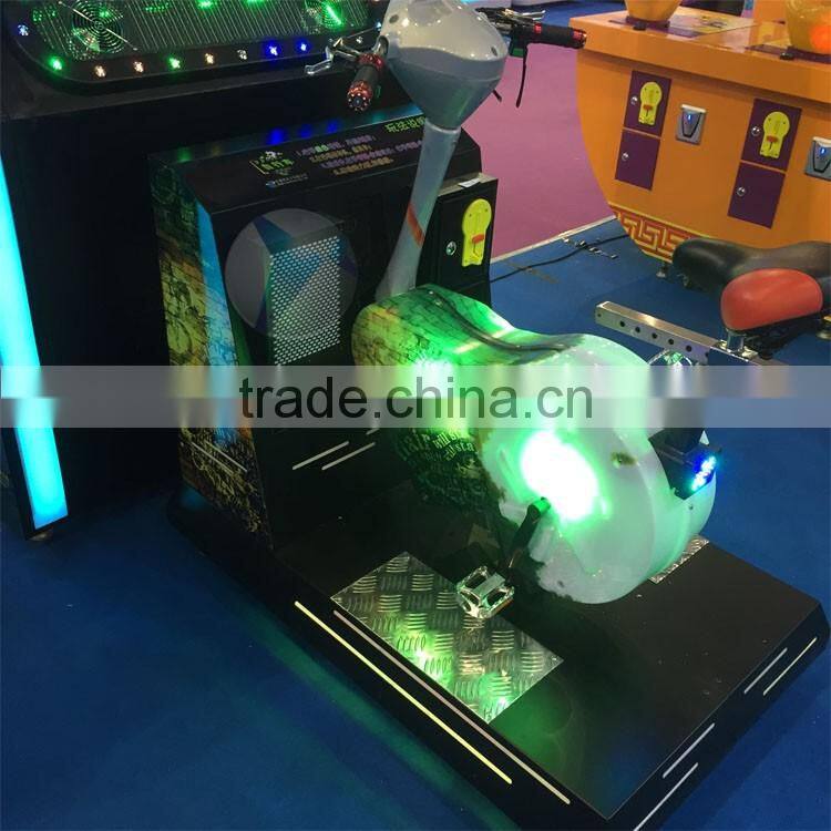 New coin pusher arcade simulator 3D kiddie bike game machine with 3D glasses for sale