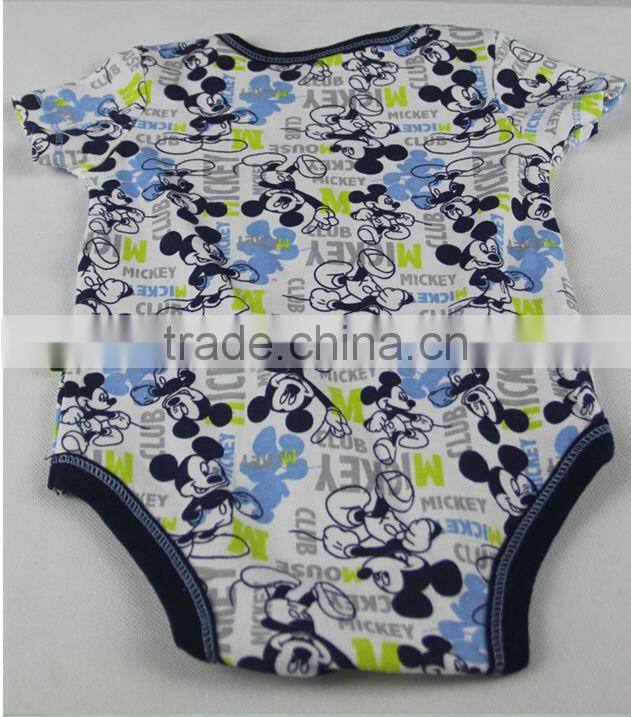 100% cotton puppy print baby girl rompers wholesale