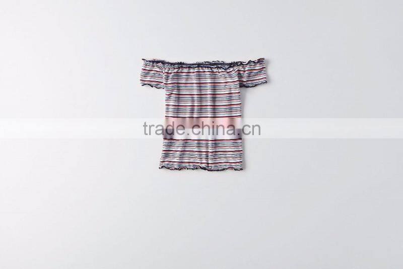 MGOO Wholesale Wrapped Chest Women Tunic Tops Stripe Printing Hot Girls Sexy Tank Top