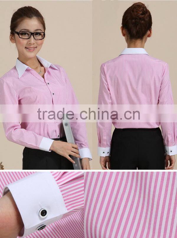2016 WomanLatest Design Pink color Fashion Shirt