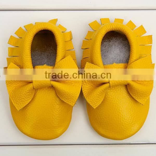 Fashion newest baby shoes knot bow toddler shoes nice forest green baby moccasins