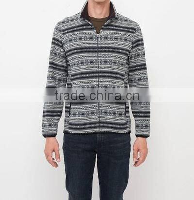 High quatity Full Zip warm windproof jacket Cheap custom printing 100% polyester polar fleece softshell jacket