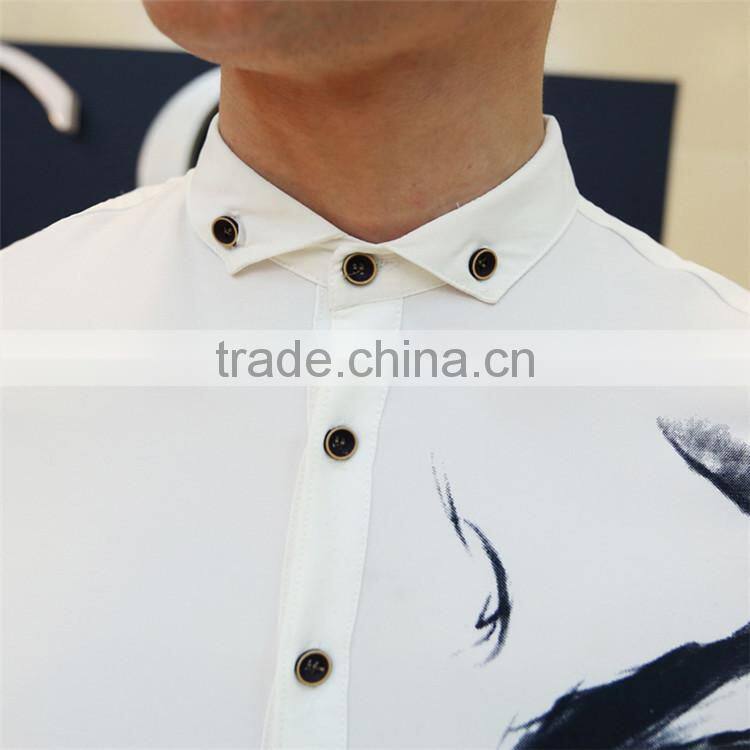 2015 custom men fancy contrast color casual dress winter wool shirt