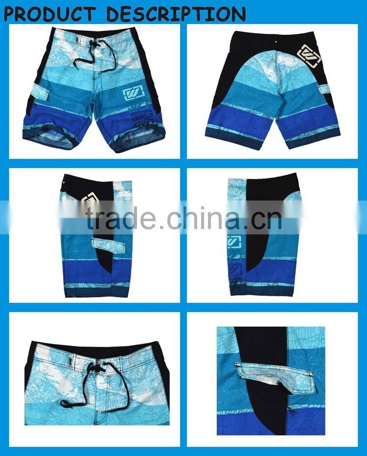 Mens Board Shorts Polyester Summer Full Print Beach Shorts