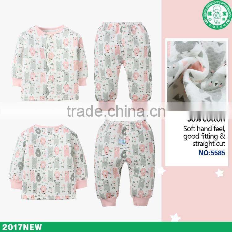 2017 China winter new style leisure children clothes 2 pieces baby clothing