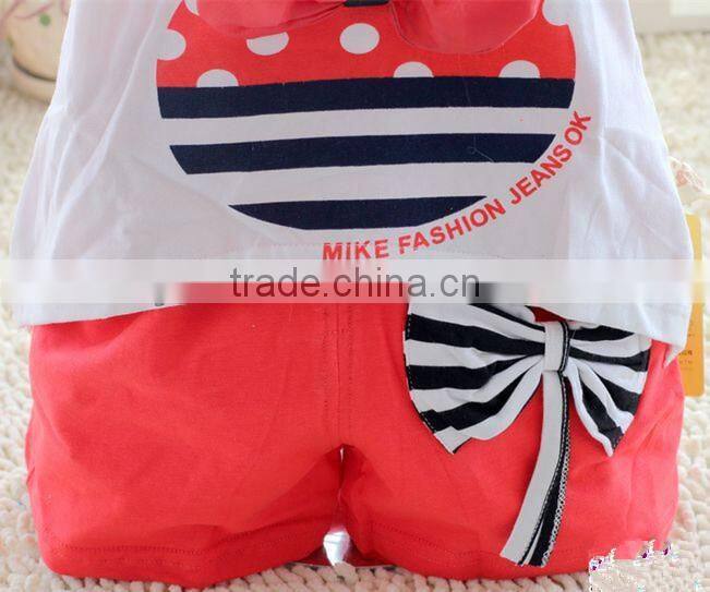 2014 girls summer suit Easter ruffle pants outfit, Girls Easter Bunny Outfit Set, lovely rabbit 2pcs clothing set with bows