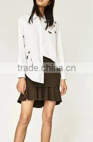 Runwaylover EY2386B New Design 2017 Ladies Fashion Embroidery Blouse