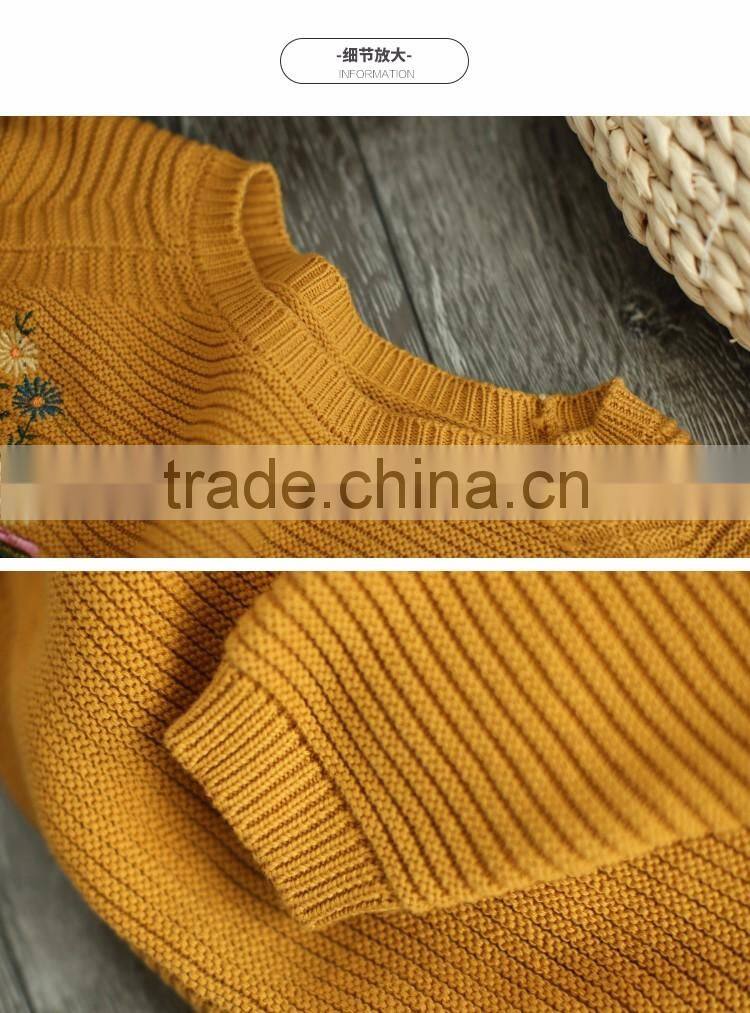 christmas sweater 2017 NEW design women round collar Embroidery sweater