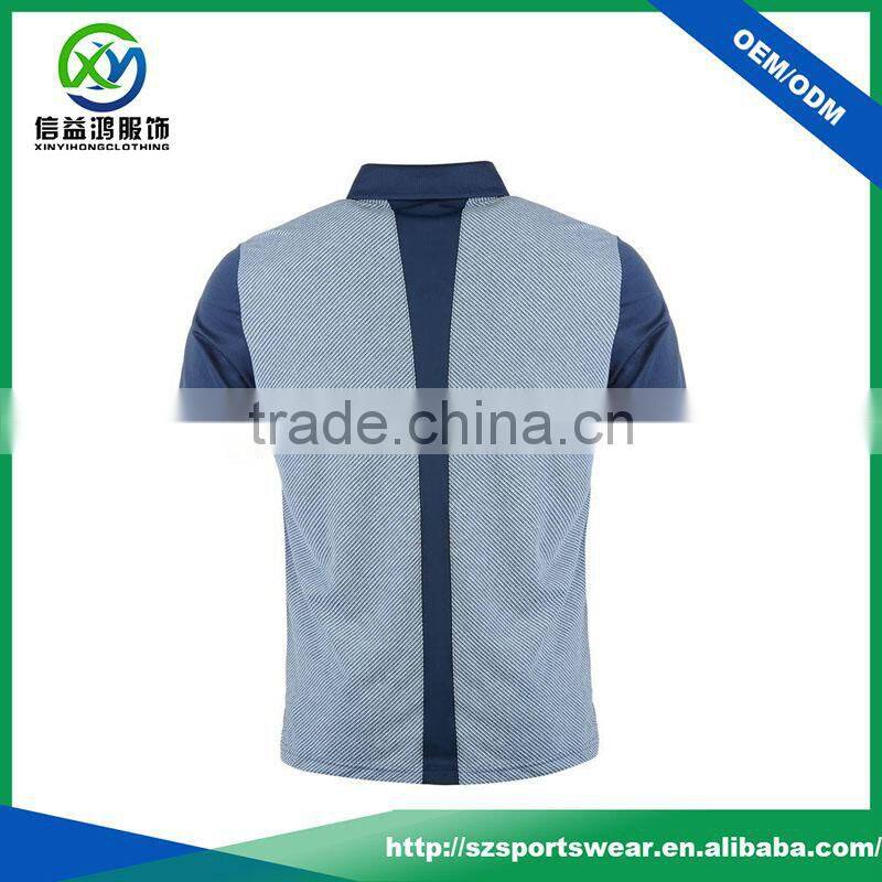 Stripe design two button stripe golf polo shirts for men 2017