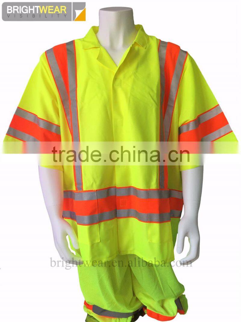 ANS ANSI Class 3 short sleeve safety vest 3M8710 reflective safety vest