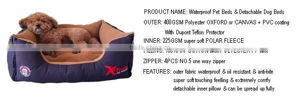 luxury detachable waterproof dog bed