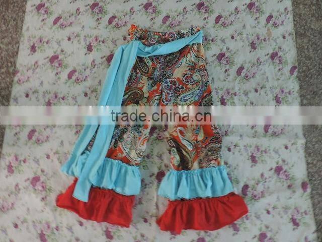 2017 Summer Baby Girls Beautiful Ruffle Pants Kids Girls Floral Fashion Capris