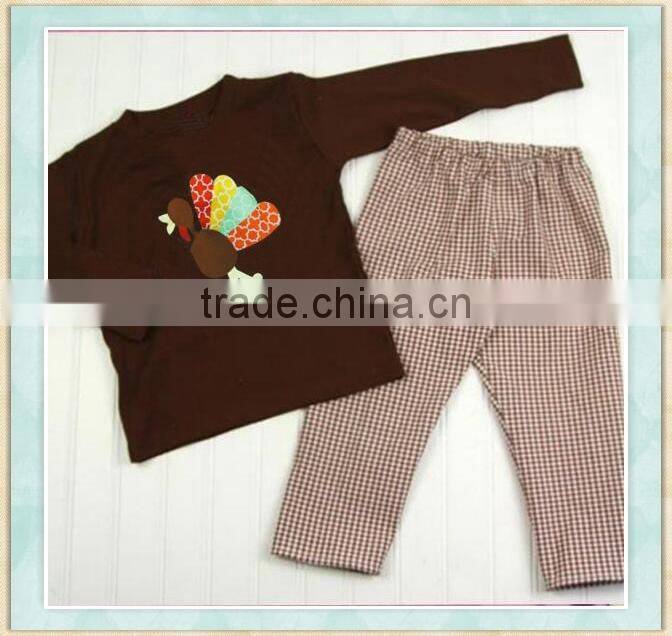 Little girls boutique remake clothing sets girl's autumn football suit crochet baby clothes