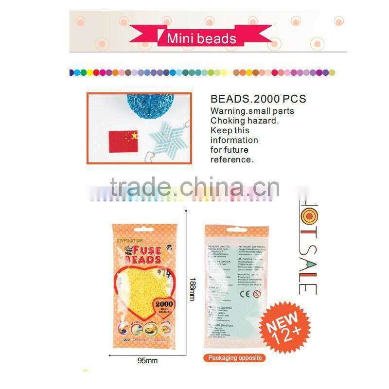 2017 DIYFASHION 2.6mm perler beads 2000pcs Per bag 75colors for choose Educational toys for children