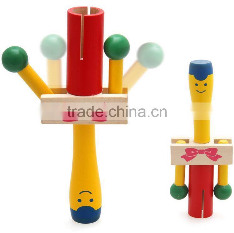 Hot sale wooden baby hand shacking bell toy educational musical toys