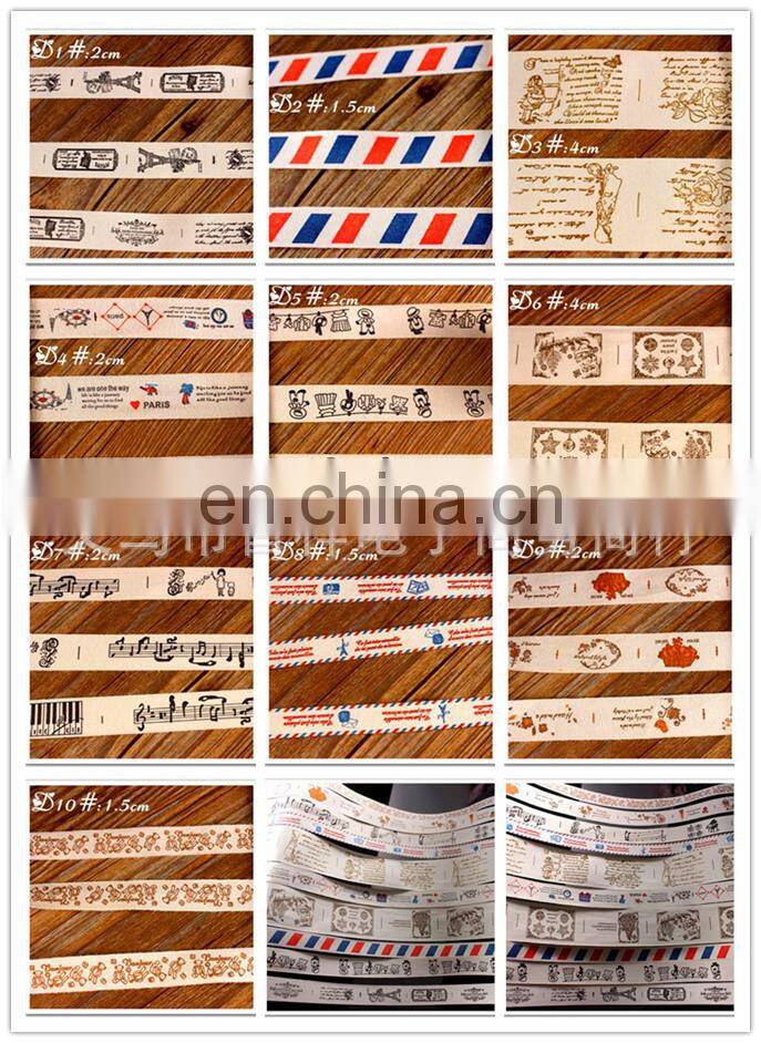customized cotton printed webbing