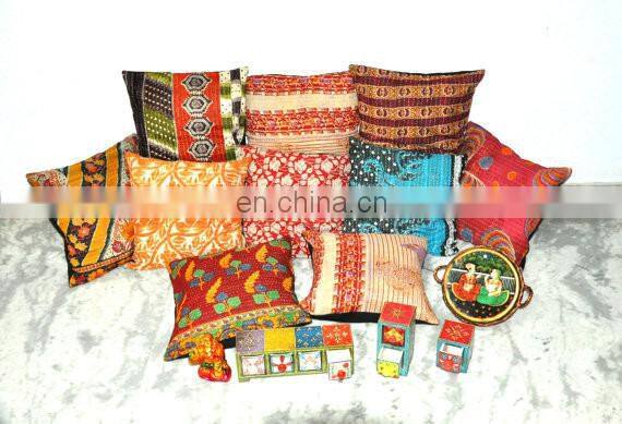 Vintage Kantha Cushion Pillow Covers