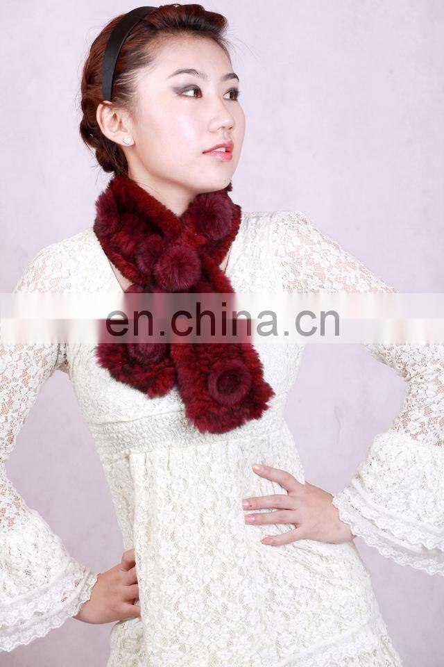 BY- WJ017 Rabbit Fur Scarf