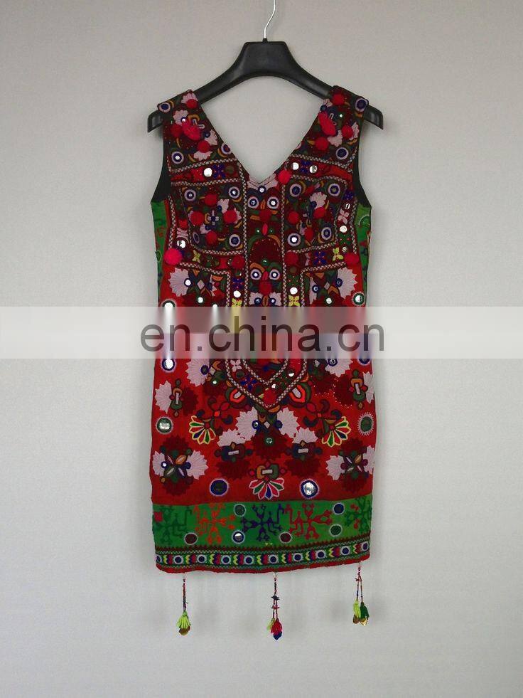 indian banjara gypsy mirror work handmade dress