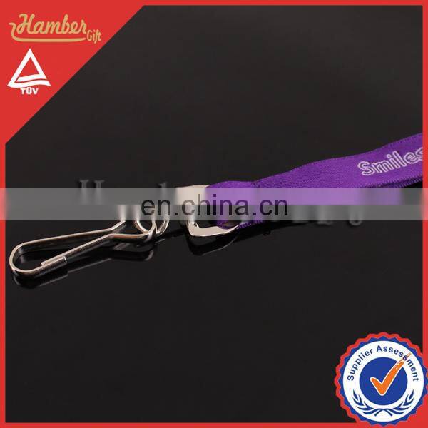 high quality waven lanyard with metal hook