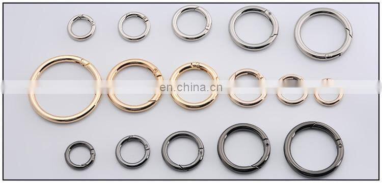 Hot Sale Bag Fittings Decorative Metal Spring O Ring