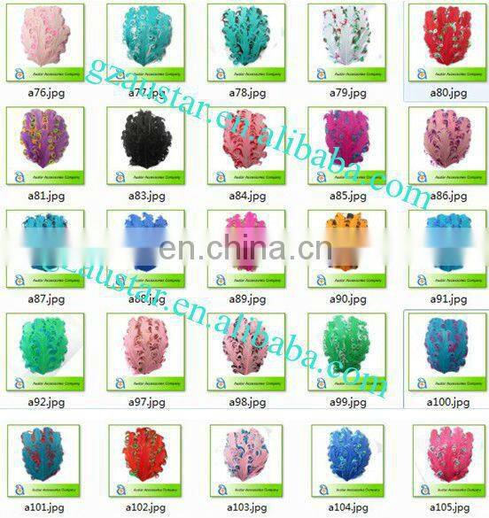 NEW! Hot sell Tourquoise / Brown Nagorie Curled Goose feather pads