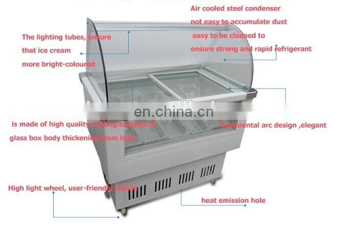 2018 Pastry display showcase /Ice cream cart/Ice cream deep display freezer