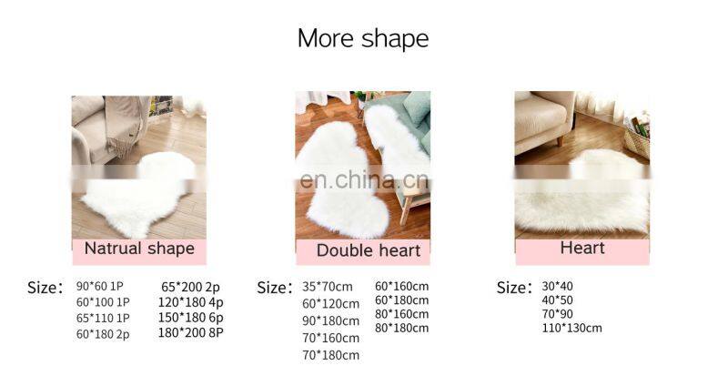 colorful artificial sheepskin fur rug