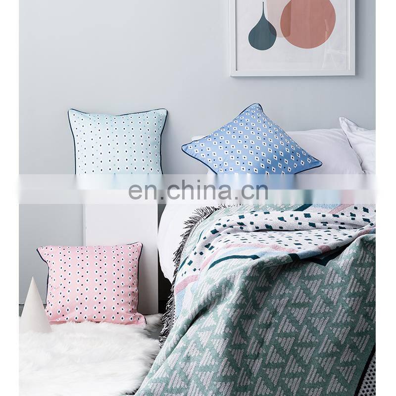 RAWHOUSE Wholesale price satin geometric pillowcase 45*45cm cushion covers set