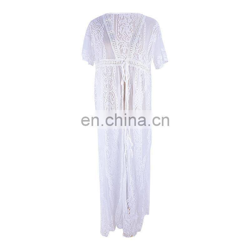 Lace Cover up Beach dress Swimwear Cover up Women Bathing suit Cover ups Kaftan Beach Sarong 2019 Robe de Plage Beachwear