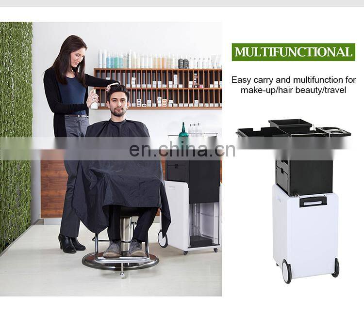 Cosmetic rolling makeup train case beauty hair salon equipment trolley travel case professional