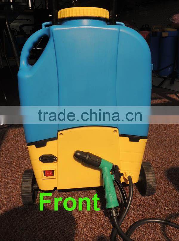 (73915) 16l electric portable wheel easy-taken 12v power mobile water jet power car washers