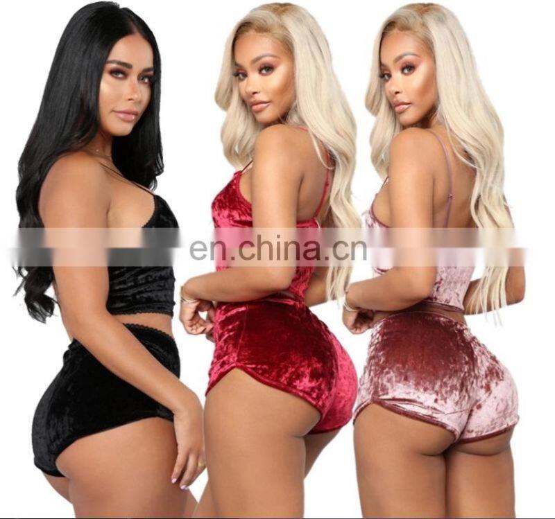 2020 New Fashion Customized Comfortable Casual Knit Pajama Set Plus Size Women's Sleepwear