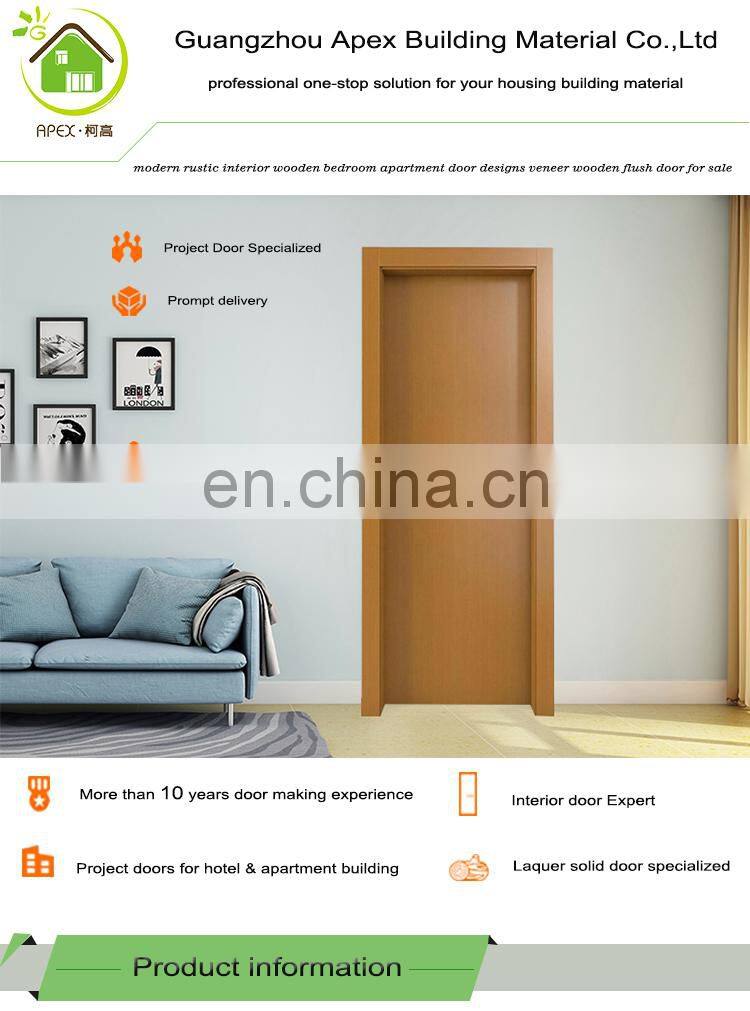 modern rustic interior wooden bedroom apartment door designs veneer wooden flush door for sale