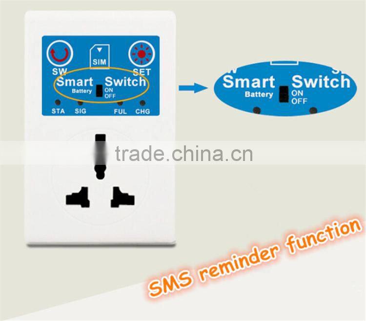AC110-220V 2200W 10AMP GSM Remote Control Power Switch Suitable for AU/EU/UK Plug with Power Failure SMS Reminder Automatically