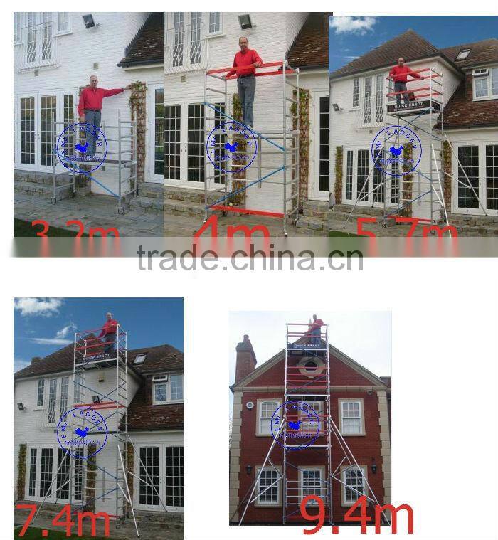 4m (13'1") - NEW Quick Erect Folding Aluminium Scaffold Tower