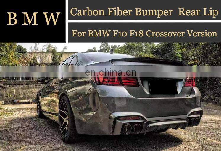 Runde Car Parts For BMW 5 Series F10 F18 Crossover Version Carbon Fiber Material Car Rear Bumper Lip