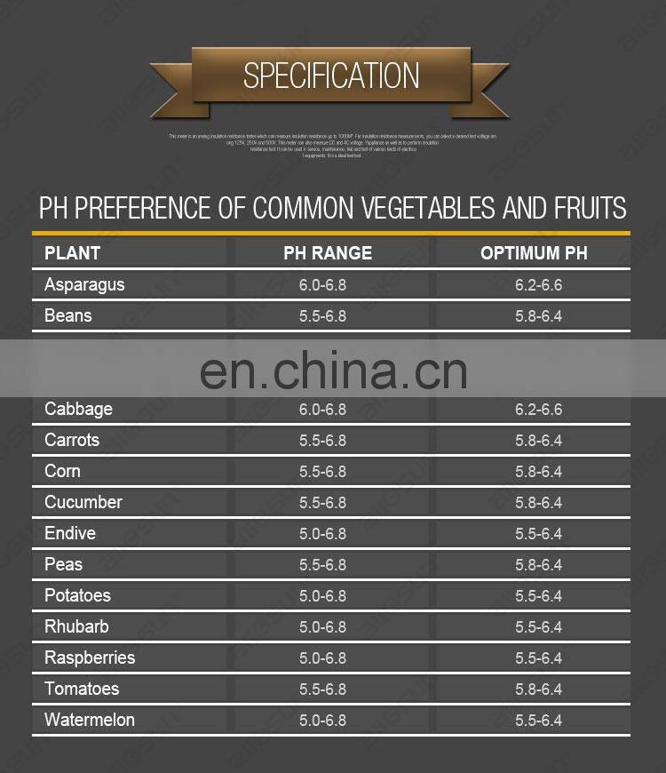 US Free Shipping Allosun ETP300A Soil Analog PH Meter Garden Plant PH Tester