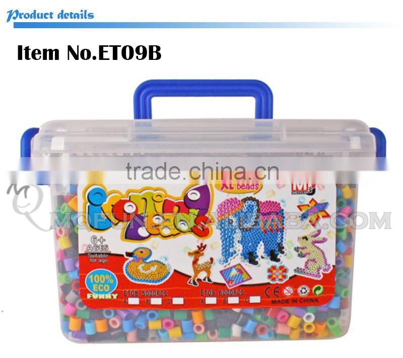 Mini Qute Kawaii DIY 5000 pc 4 pegboard Ironing Hama Perler Beans 3D Jigsaw building block educational toy (Accept OEM) NO.ET09B