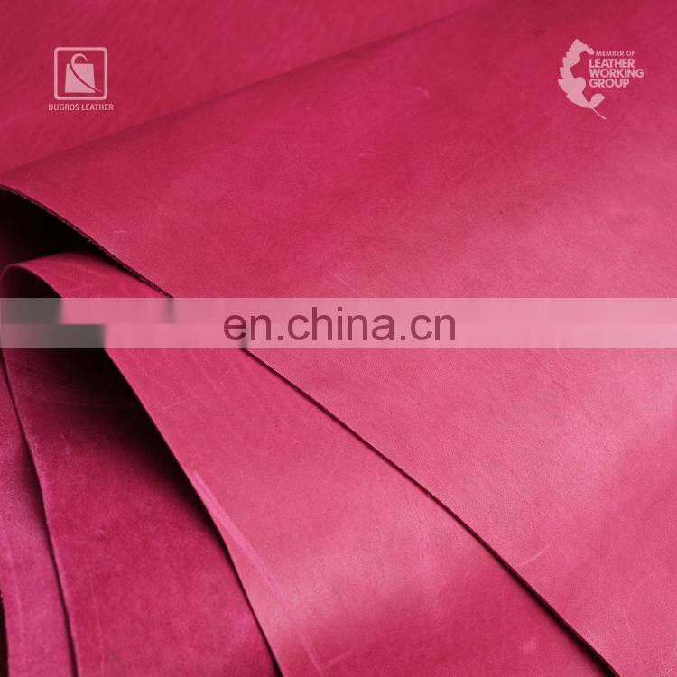 Glossy Top Side 1 mm Thickness Vegetable Tanned Full Grain Genuine Leather Exporter