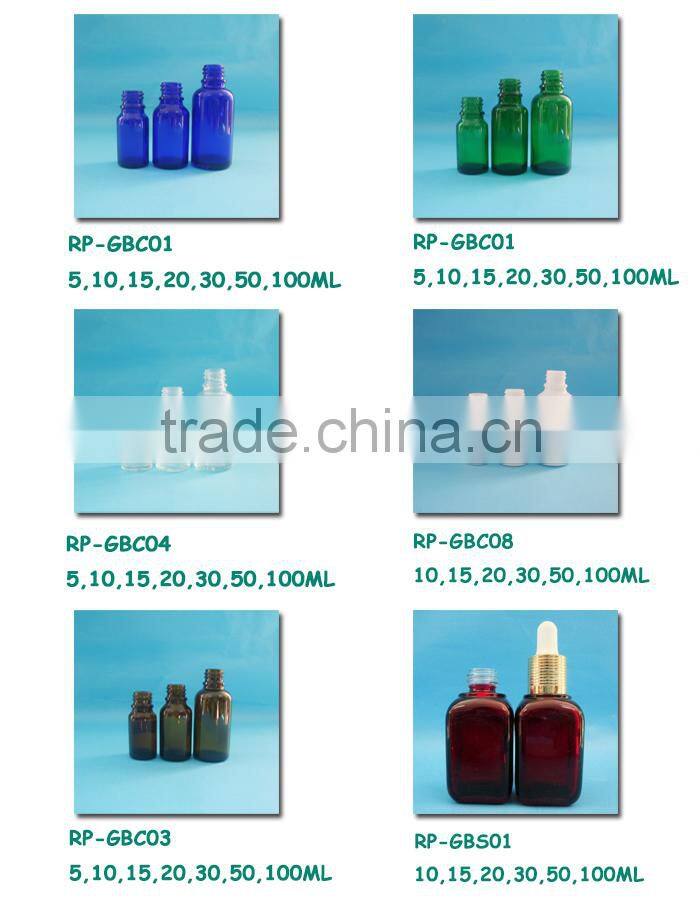 10ml 20ml 30ml 50ml Amber Perfume Essential Oil Glass Bottles With Dropper