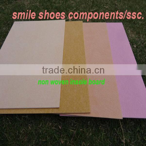 Shoe material durable & hard nonwoven fiber insole board