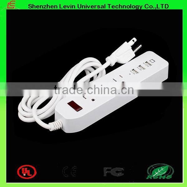 CE Extension Electric Multi Socket Power Plug USA 6 Ways 6 USB Power Strip