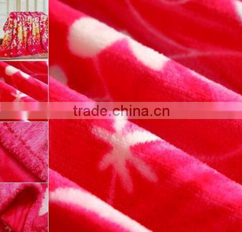 2013 hot sale! 100% polyester super soft solid color/printed dyed flannel baby blankets